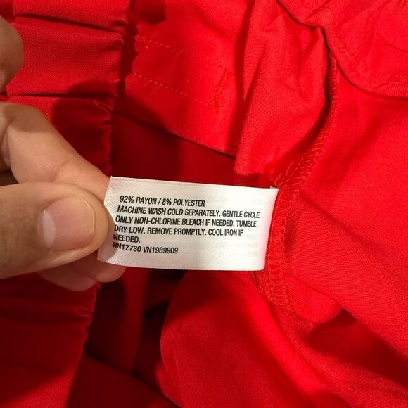 a new day Red Wide Leg Pants High-Waisted - Picture 7 of 11